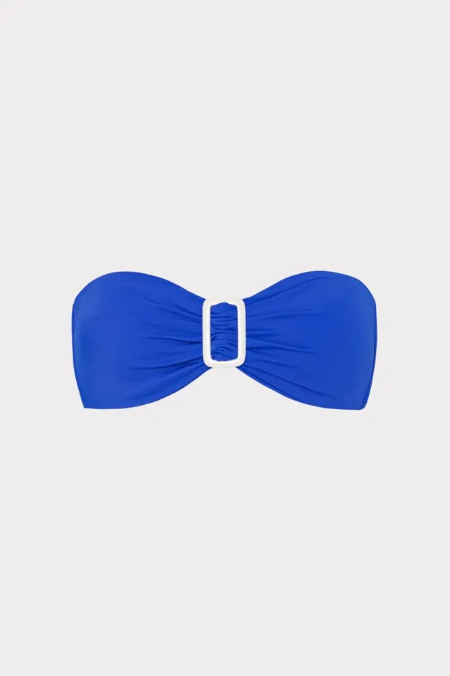 Milly Bikinis Women Margot Bandeau Top Blue