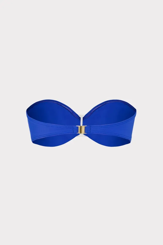 Milly Bikinis Women Margot Bandeau Top Blue Milly Bikinis Women Margot Bandeau Top Blue