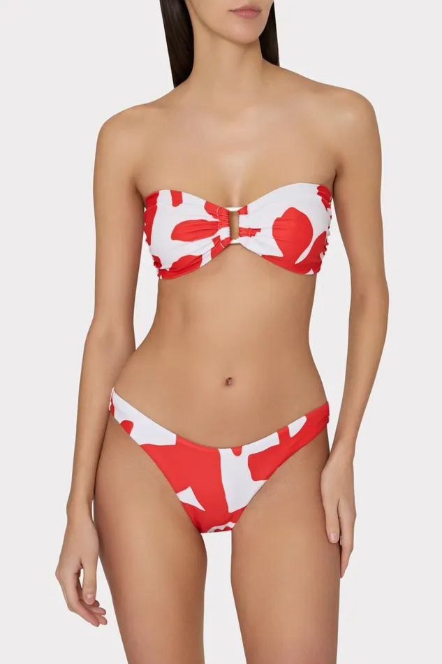 Milly Bikinis Women Margot Grand Foliage Bottom Redwhite Milly Bikinis Women Margot Grand Foliage Bottom Redwhite