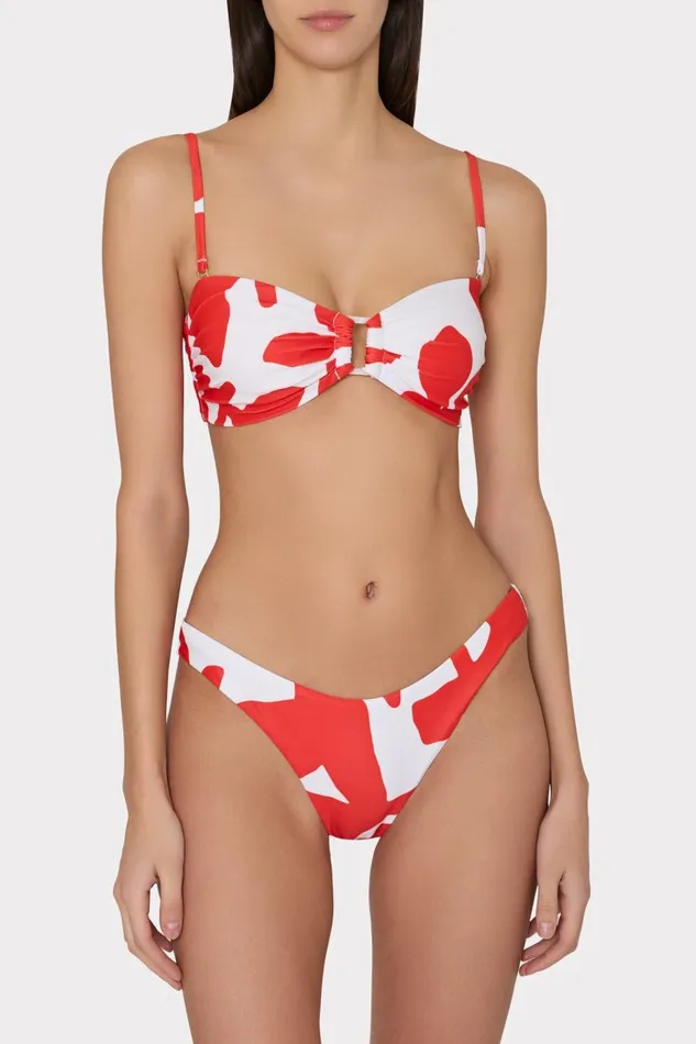 Milly Bikinis Women Margot Grand Foliage Bottom Redwhite Milly Bikinis Women Margot Grand Foliage Bottom Redwhite