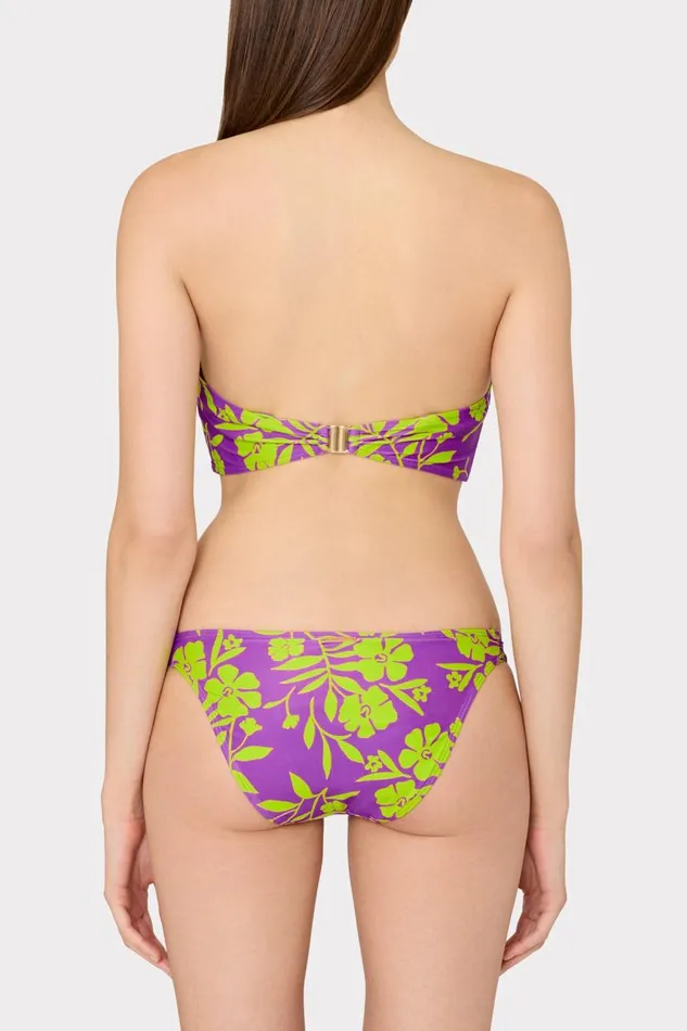 Milly Bikinis Women Marigold Aroma Ruched Sides Bikini Bottom Purple Multi Milly Bikinis Women Marigold Aroma Ruched Sides Bikini Bottom Purple Multi