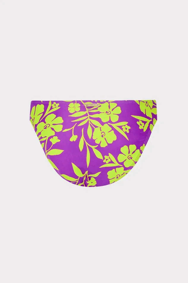 Milly Bikinis Women Marigold Aroma Ruched Sides Bikini Bottom Purple Multi Milly Bikinis Women Marigold Aroma Ruched Sides Bikini Bottom Purple Multi