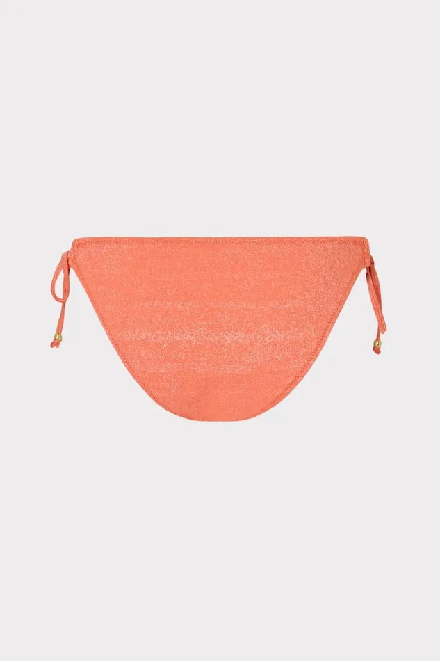 Milly Bikinis Women Metallic Ring Bikini Bottom Orangesilver Milly Bikinis Women Metallic Ring Bikini Bottom Orangesilver