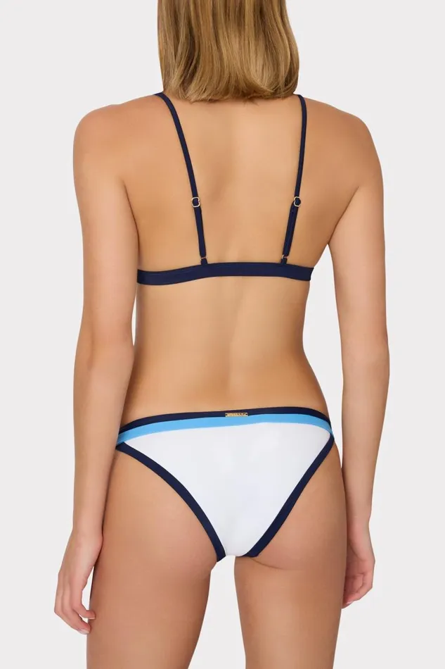 Milly Bikinis Women Positano Color Block Bikini Top Navy Multi Milly Bikinis Women Positano Color Block Bikini Top Navy Multi