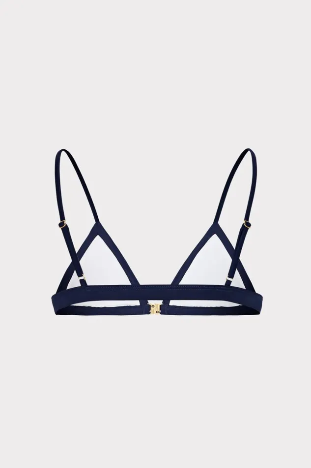Milly Bikinis Women Positano Color Block Bikini Top Navy Multi Milly Bikinis Women Positano Color Block Bikini Top Navy Multi