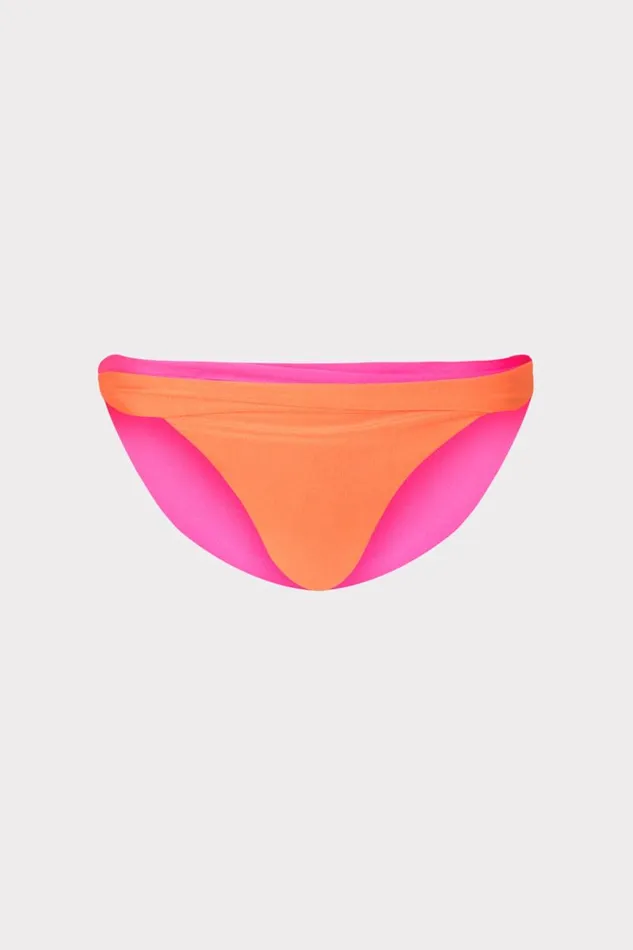 Milly Bikinis Women Scala Reversible Bikini Bottom Pinkorange Milly Bikinis Women Scala Reversible Bikini Bottom Pinkorange