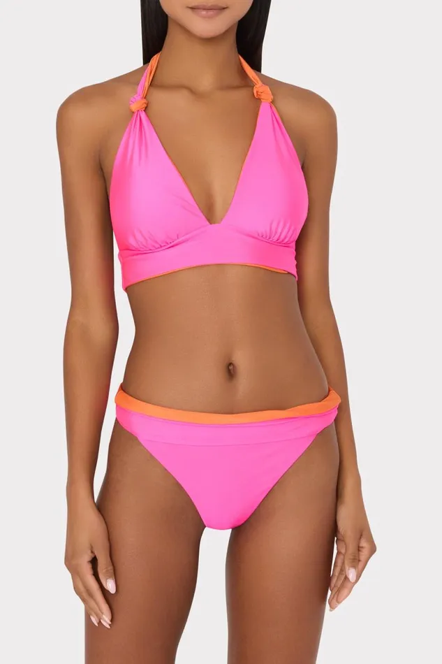 Milly Bikinis Women Scala Reversible Bikini Bottom Pinkorange Milly Bikinis Women Scala Reversible Bikini Bottom Pinkorange