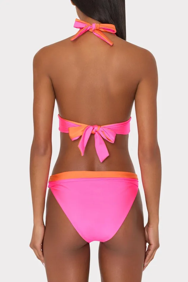 Milly Bikinis Women Scala Reversible Bikini Bottom Pinkorange Milly Bikinis Women Scala Reversible Bikini Bottom Pinkorange