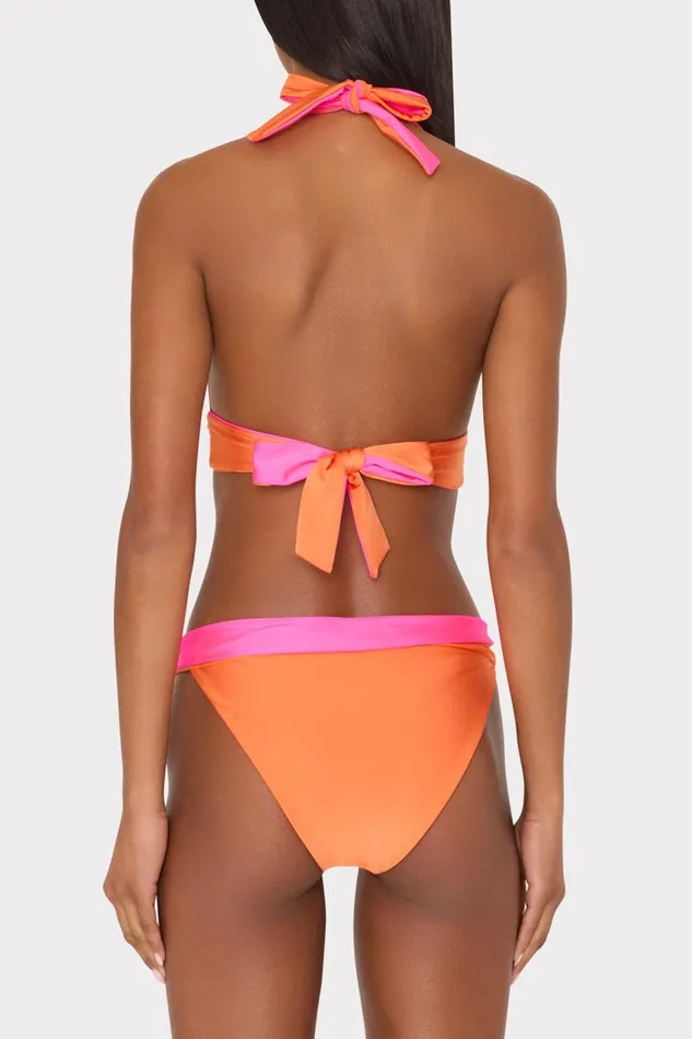 Milly Bikinis Women Scala Reversible Bikini Bottom Pinkorange Milly Bikinis Women Scala Reversible Bikini Bottom Pinkorange