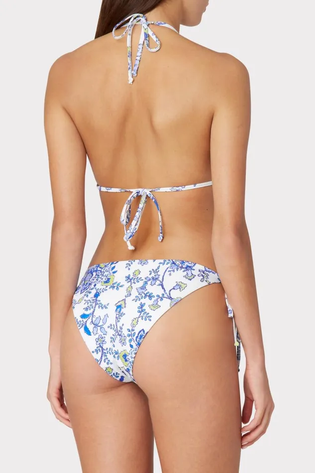 Milly Bikinis Women Sketched Paisley Millie String Bikini Bottom Blue Multi Milly Bikinis Women Sketched Paisley Millie String Bikini Bottom Blue Multi
