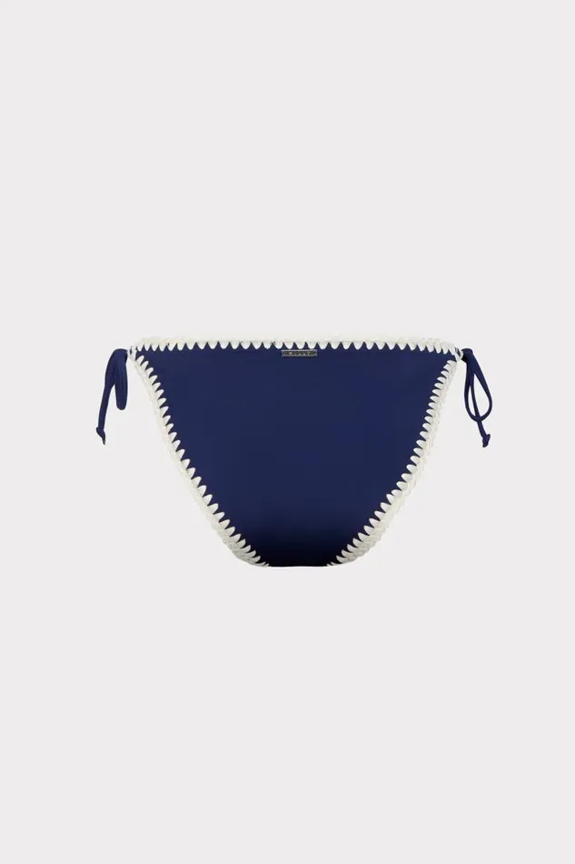 Milly Bikinis Women Solid Bikini Bottom Navy Milly Bikinis Women Solid Bikini Bottom Navy