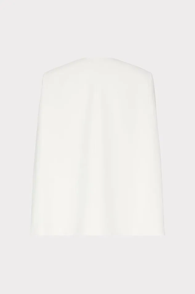 Milly Coats and Jackets Women Astrid Cape Blazer White Milly Coats and Jackets Women Astrid Cape Blazer White