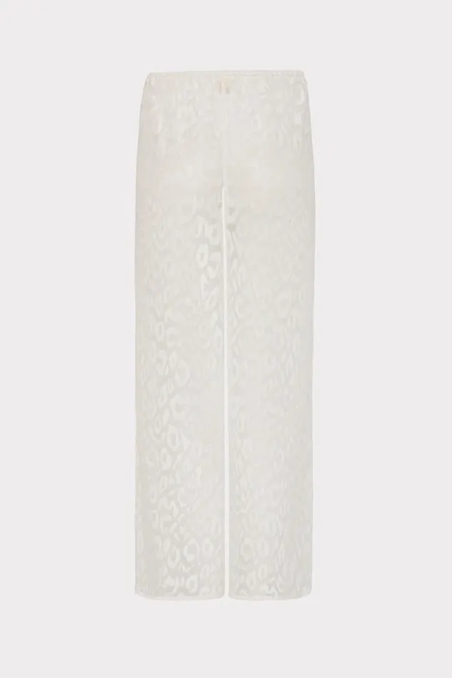 Milly CoverUps Women Leopard Jacquard Track Pant White Milly CoverUps Women Leopard Jacquard Track Pant White