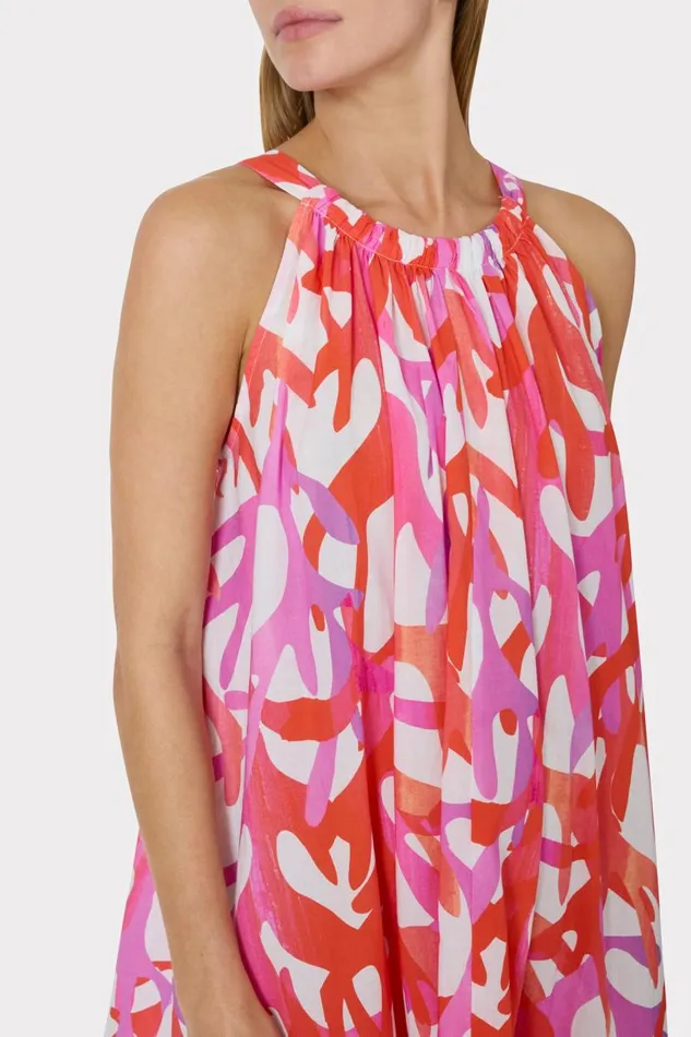 Milly CoverUps Women Under The Sea Halter Maxi CoverUp Dress Pink Multi Milly CoverUps Women Under The Sea Halter Maxi CoverUp Dress Pink Multi