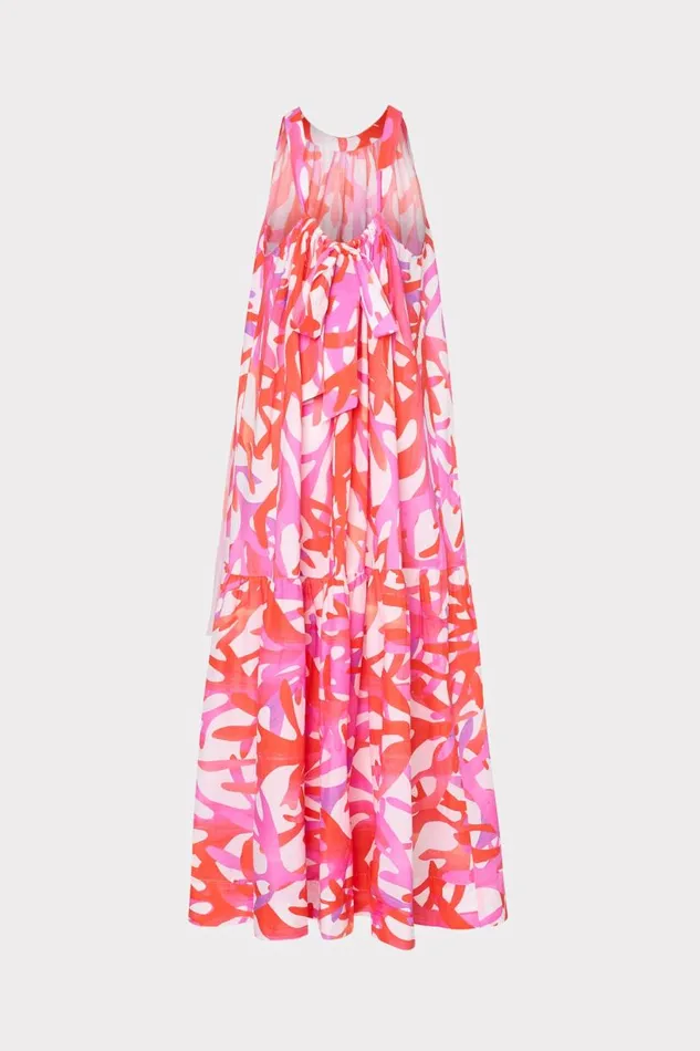 Milly CoverUps Women Under The Sea Halter Maxi CoverUp Dress Pink Multi Milly CoverUps Women Under The Sea Halter Maxi CoverUp Dress Pink Multi