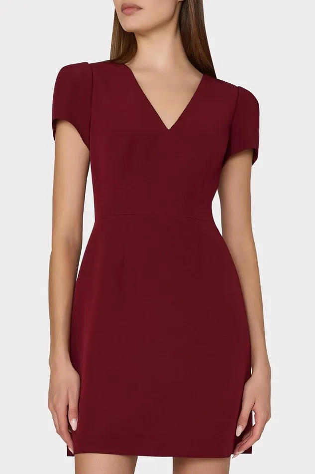 Milly Dresses Women Cady Atalie Dress Wine