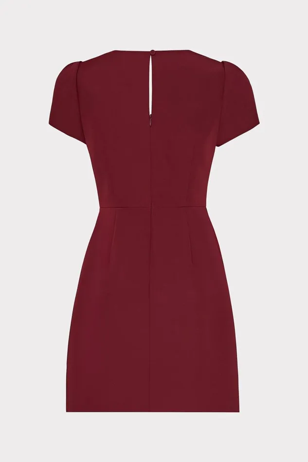Milly Dresses Women Cady Atalie Dress Wine