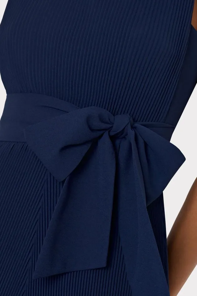 Milly Dresses Women Carreen Pleated Mini Dress Navy Milly Dresses Women Carreen Pleated Mini Dress Navy