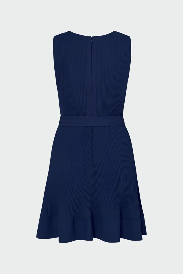 Milly Dresses Women Carreen Pleated Mini Dress Navy Milly Dresses Women Carreen Pleated Mini Dress Navy