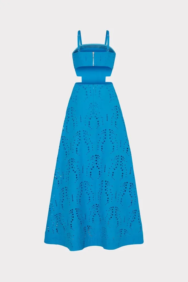 Milly Dresses Women Crosby Butterfly Eyelet Maxi Dress Blue Milly Dresses Women Crosby Butterfly Eyelet Maxi Dress Blue