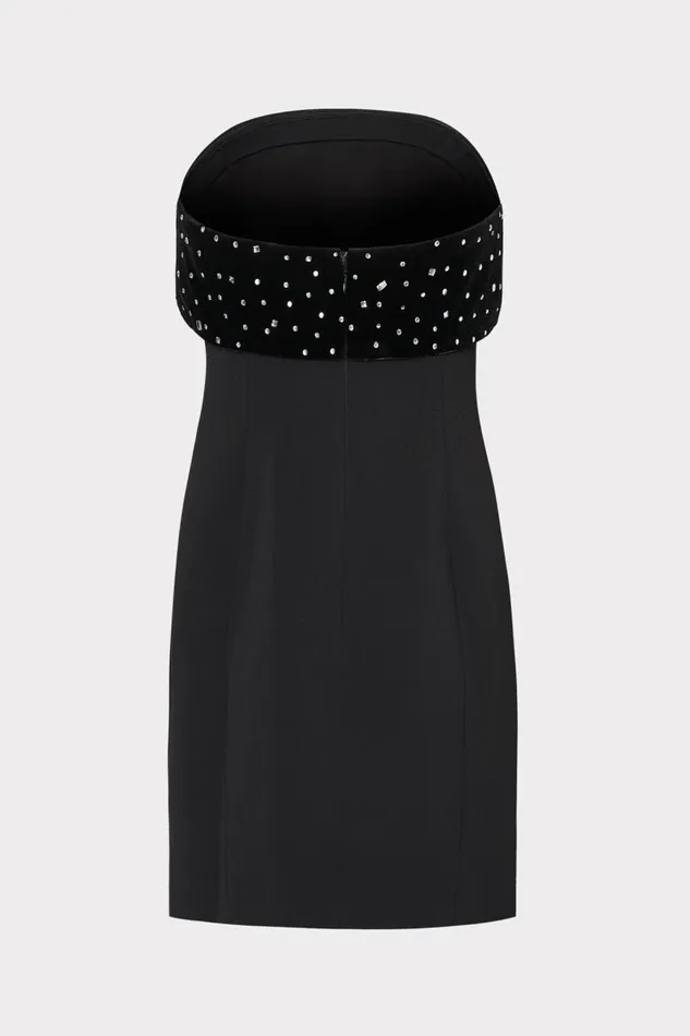Milly Dresses Women Indy Crystal Embellished Mini Dress Blacksilver Milly Dresses Women Indy Crystal Embellished Mini Dress Blacksilver