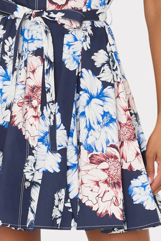Milly Dresses Women Juni Printed Poplin Mini Dress Navy Multi Milly Dresses Women Juni Printed Poplin Mini Dress Navy Multi