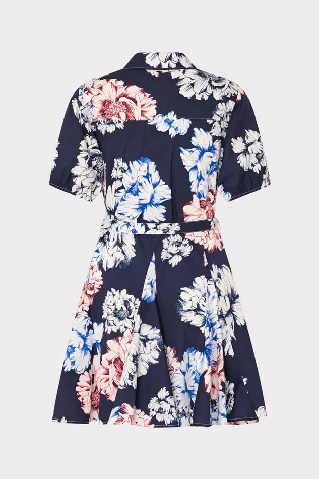 Milly Dresses Women Juni Printed Poplin Mini Dress Navy Multi Milly Dresses Women Juni Printed Poplin Mini Dress Navy Multi