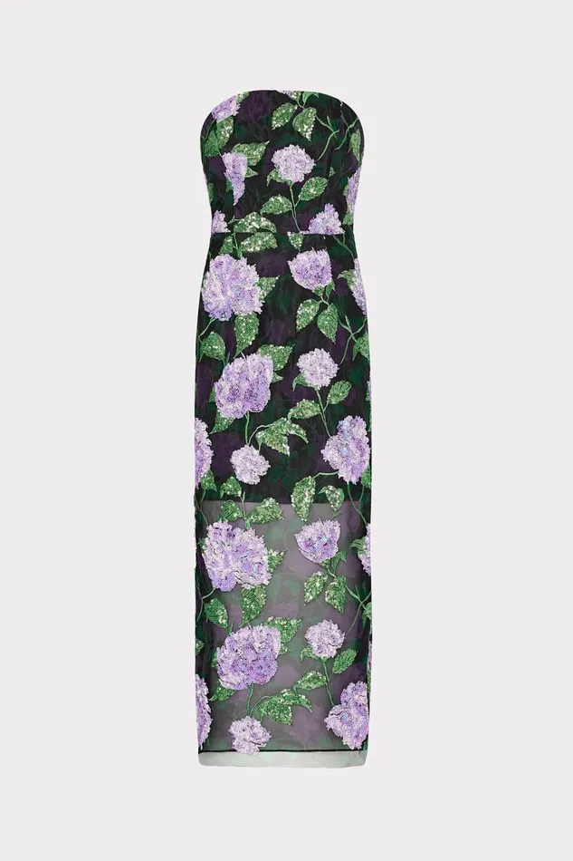 Milly Dresses Women Kait Printed Sequins Dress Lilac Multi