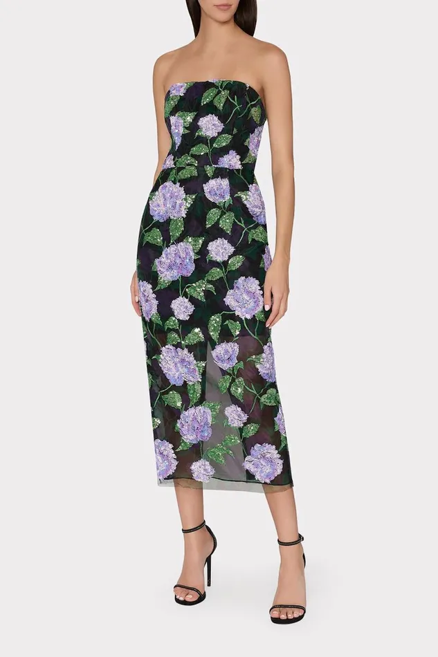 Milly Dresses Women Kait Printed Sequins Dress Lilac Multi Milly Dresses Women Kait Printed Sequins Dress Lilac Multi