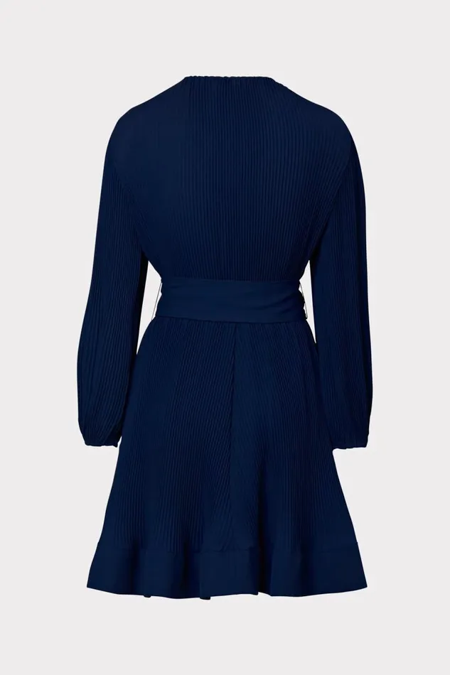 Milly Dresses Women Liv Pleated Dress Navy