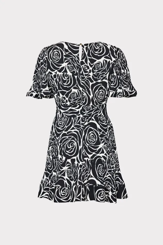 Milly Dresses Women Lumi Black Rose Pleated Dress Black Rose Milly Dresses Women Lumi Black Rose Pleated Dress Black Rose
