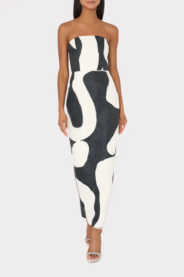Milly Dresses Women Orion Ink Swirl Dress Blackwhite Milly Dresses Women Orion Ink Swirl Dress Blackwhite