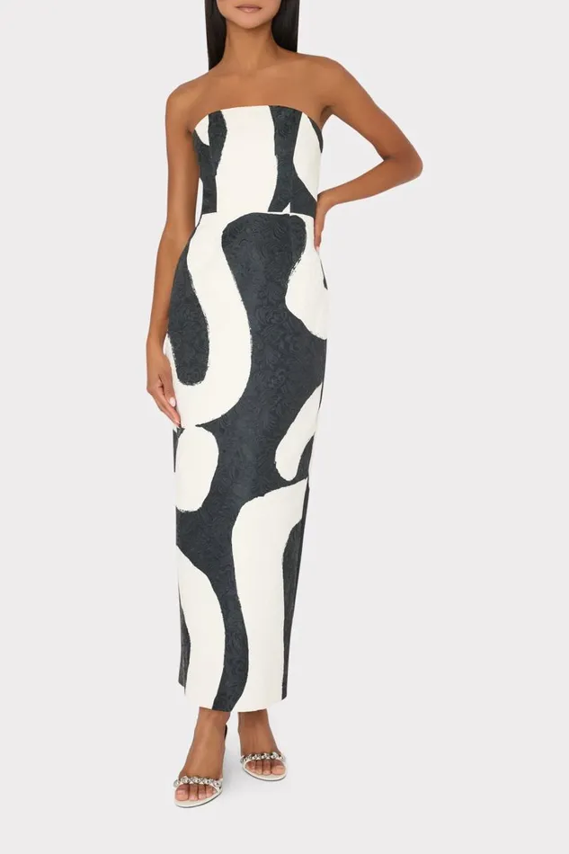 Milly Dresses Women Orion Ink Swirl Dress Blackwhite Milly Dresses Women Orion Ink Swirl Dress Blackwhite