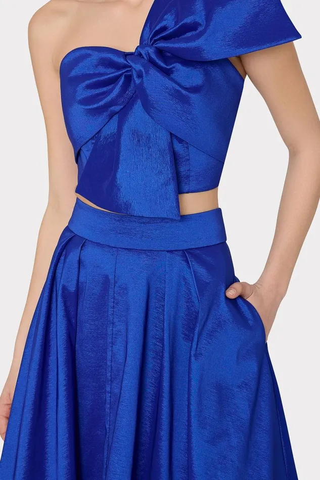 Milly Matching Sets Women Juliet Taffeta Midi Skirt Blue Milly Matching Sets Women Juliet Taffeta Midi Skirt Blue