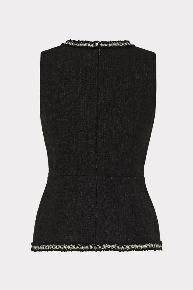Milly Matching Sets Women Nette Boucle Sleeveless Top Black Milly Matching Sets Women Nette Boucle Sleeveless Top Black