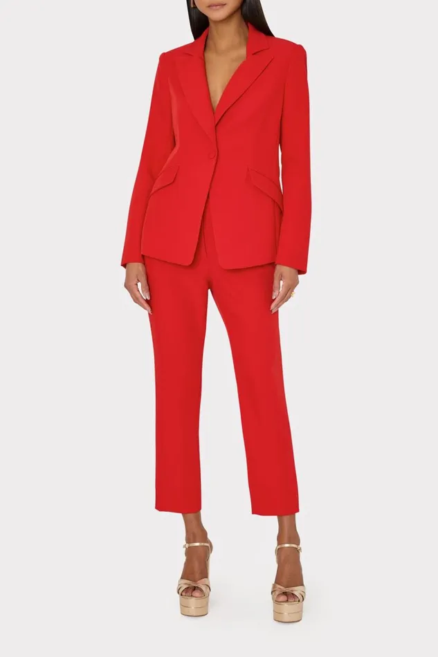 Milly Matching Sets Women Nicola Cady Pants Red