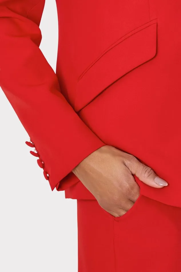 Milly Matching Sets Women Nicola Cady Pants Red