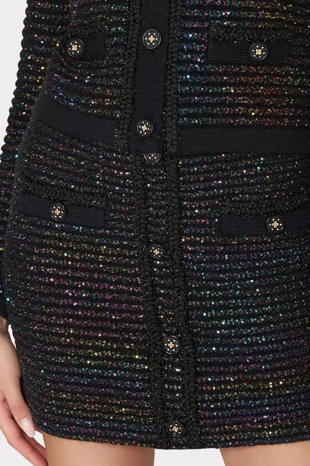 Milly Matching Sets Women Sequin Textured Knit Mini Skirt Multi Milly Matching Sets Women Sequin Textured Knit Mini Skirt Multi