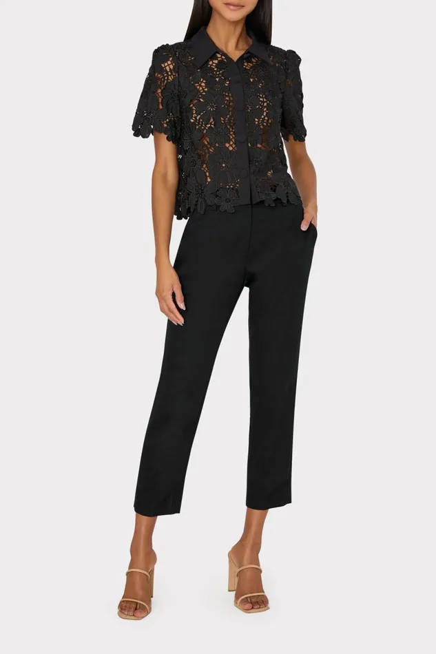 Milly Pants Women Nicola Cady Pants Black