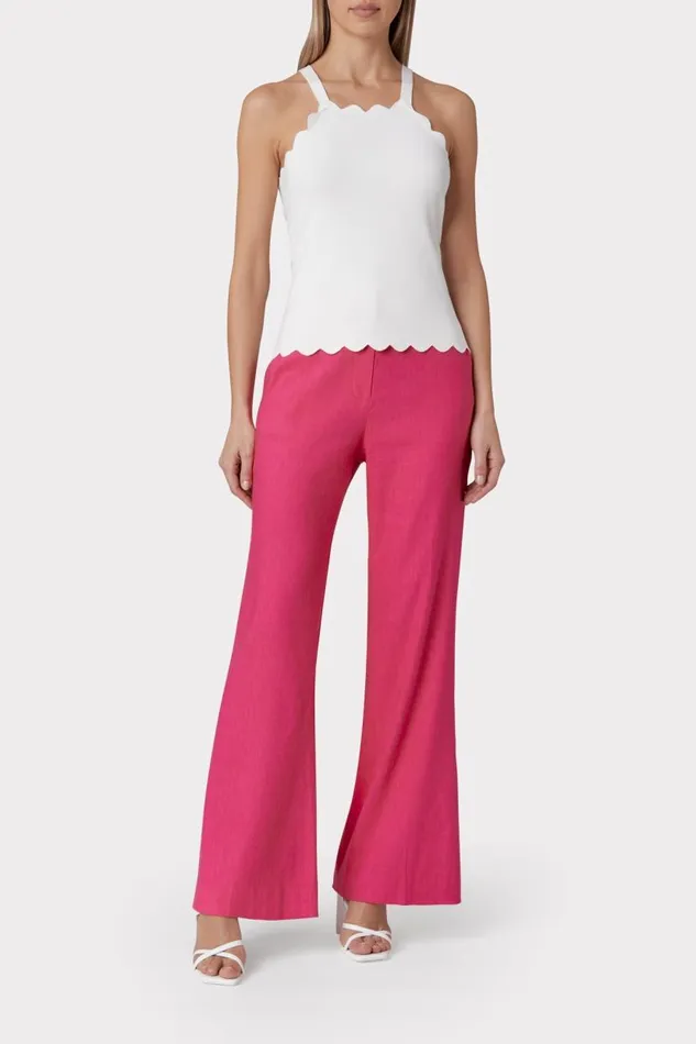Milly Sweaters and Knits Women Scallop Tank Ecru Milly Sweaters and Knits Women Scallop Tank Ecru
