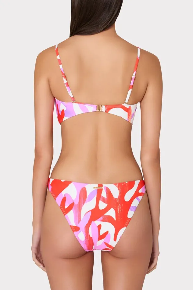 Milly Swim and Coverups Women Italian Under The Sea Bandeau Bikini Top Pink Multi Milly Swim and Coverups Women Italian Under The Sea Bandeau Bikini Top Pink Multi
