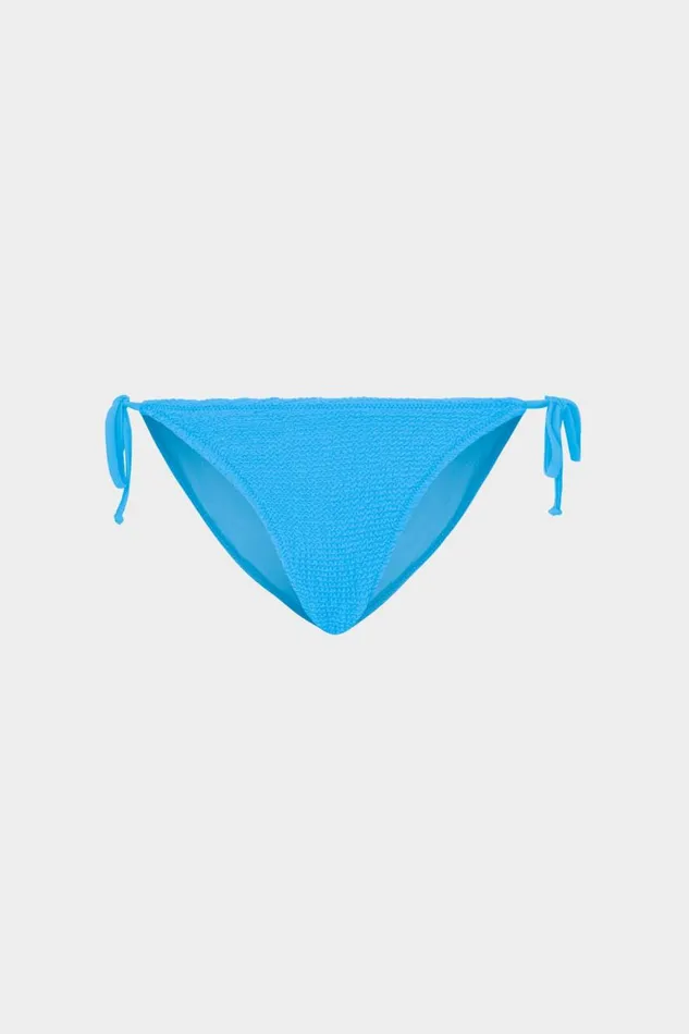Milly Swim and Coverups Women Lori Textured Side Tie Bikini Bottom Blue