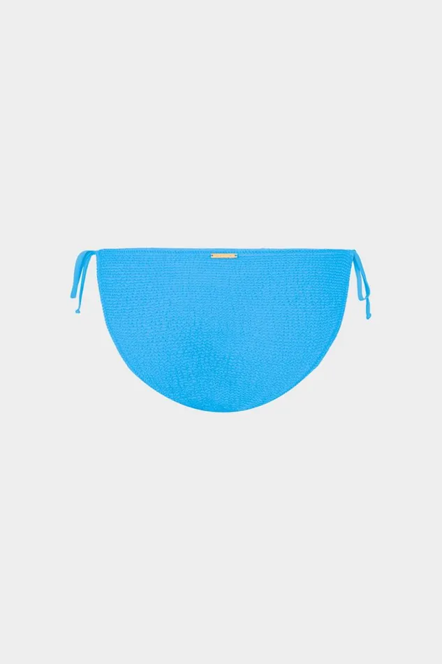 Milly Swim and Coverups Women Lori Textured Side Tie Bikini Bottom Blue Milly Swim and Coverups Women Lori Textured Side Tie Bikini Bottom Blue