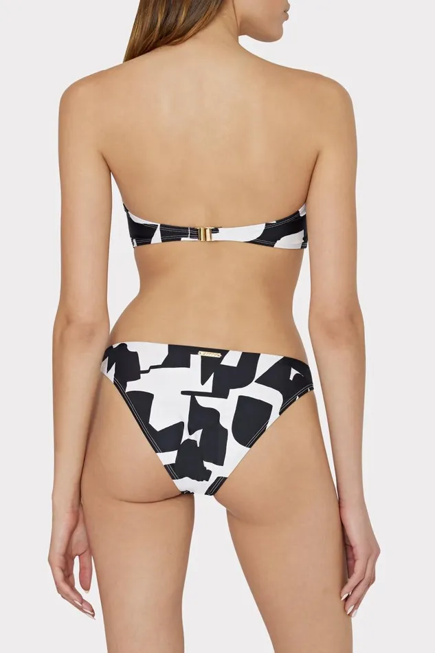 Milly Swim and Coverups Women Margot Bikini Bottom Blackecru Milly Swim and Coverups Women Margot Bikini Bottom Blackecru