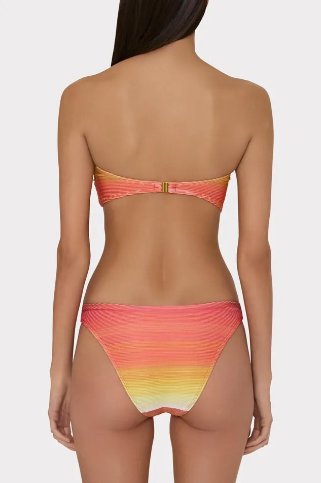 Milly Swim and Coverups Women Margot Sunset Stripe Bikini Bottom Multi Milly Swim and Coverups Women Margot Sunset Stripe Bikini Bottom Multi