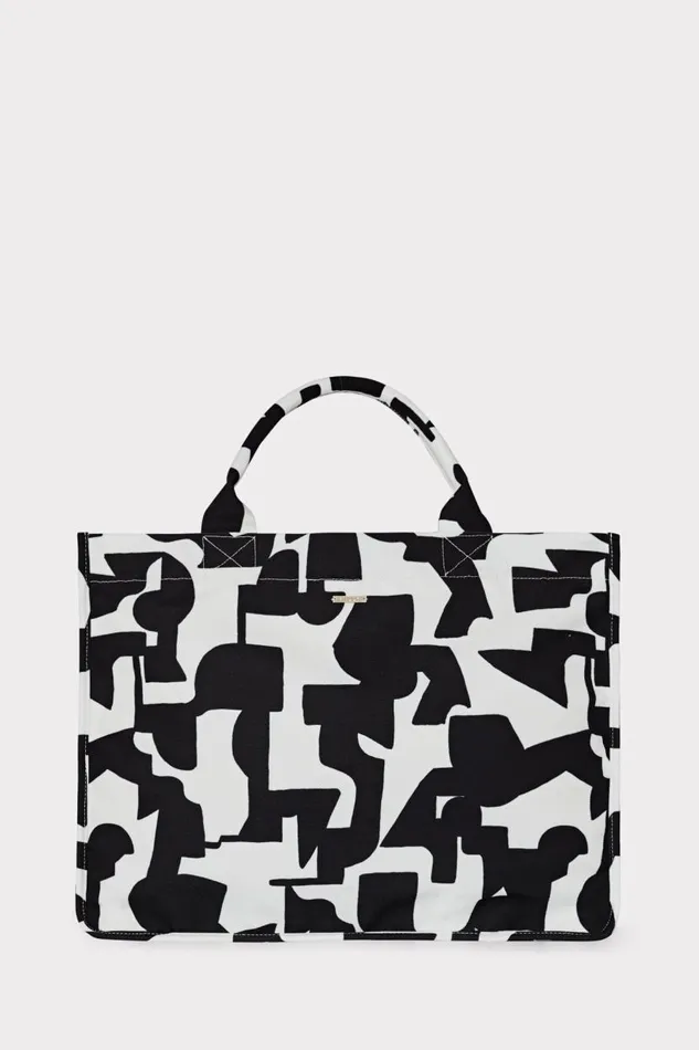 Milly Swim and Coverups Women Milly Mimi Tote Bag Blackecru