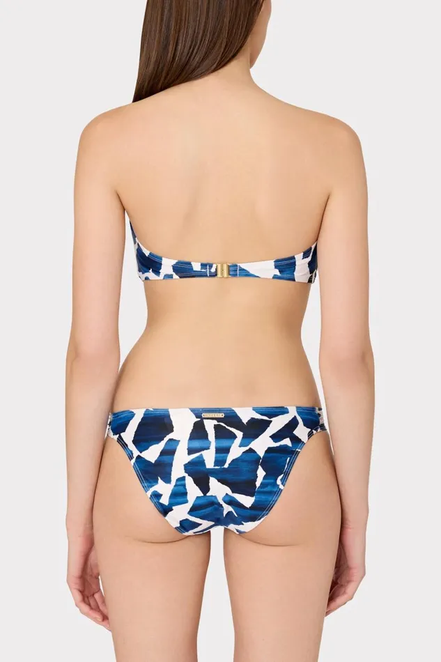 Milly Swim and Coverups Women Ocean Puzzle Bandeau Top Navy Multi Milly Swim and Coverups Women Ocean Puzzle Bandeau Top Navy Multi