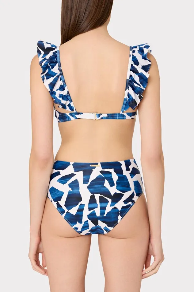 Milly Swim and Coverups Women Ocean Puzzle Tie Bikini Bottom Navy Multi Milly Swim and Coverups Women Ocean Puzzle Tie Bikini Bottom Navy Multi