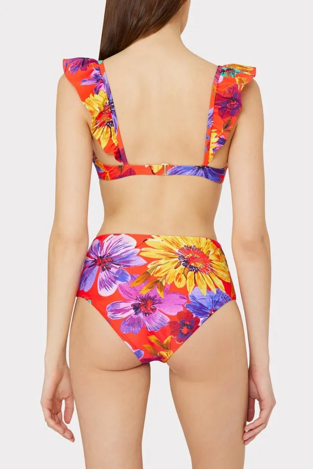 Milly Swim and Coverups Women Tie Bikini Bottom Red Multi Milly Swim and Coverups Women Tie Bikini Bottom Red Multi