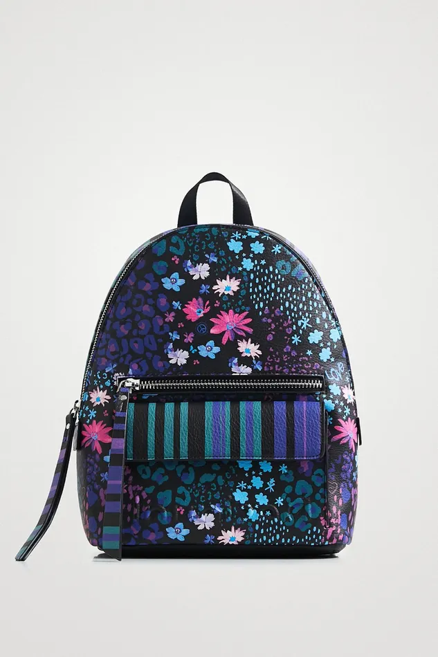 Mini Striped Floral Backpack Women Desigual Backpacks